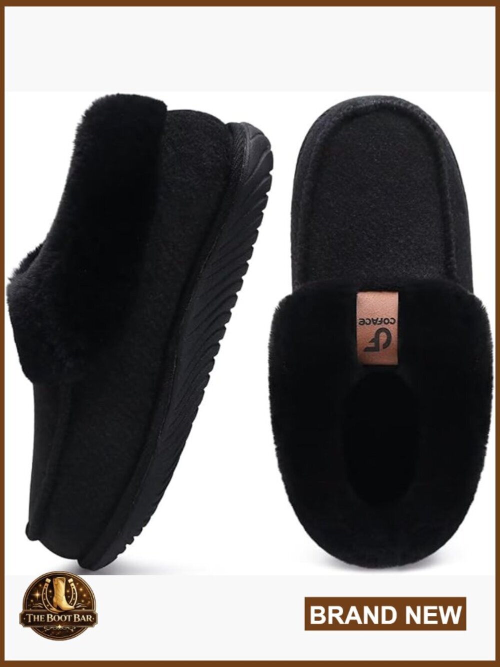 Women's Memory Foam Arch Support Slippers Faux Fur Winter Shoes Indoor Outdoor